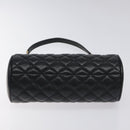 VERSACE Chain Shoulder Bag Leather Black Gold Auth 130253-5