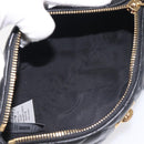 VERSACE Chain Shoulder Bag Leather Black Gold Auth 130254-11