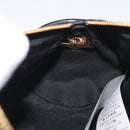 VERSACE Chain Shoulder Bag Leather Black Gold Auth 130254-20