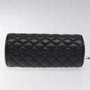 VERSACE Chain Shoulder Bag Leather Black Gold Auth 130254-5