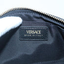 VERSACE Chain Shoulder Bag Leather Black Gold Auth 130255-19