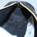 VERSACE Chain Shoulder Bag Leather Black Gold Auth 130255-21