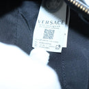 VERSACE Chain Shoulder Bag Leather Black Gold Auth 130255-11