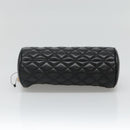 VERSACE Chain Shoulder Bag Leather Black Gold Auth 130257-5