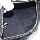VERSACE Chain Shoulder Bag Leather Black Gold Auth 130258-11