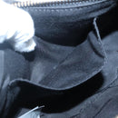 VERSACE Chain Shoulder Bag Leather Black Gold Auth 130259-22