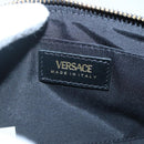 VERSACE Chain Shoulder Bag Leather Black Gold Auth 130260-19