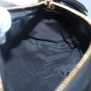VERSACE Chain Shoulder Bag Leather Black Gold Auth 130260-20