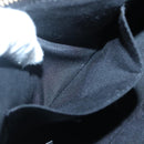 VERSACE Chain Shoulder Bag Leather Black Gold Auth 130260-22