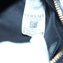 VERSACE Chain Shoulder Bag Leather Black Gold Auth 130260-11