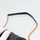 VERSACE Chain Shoulder Bag Leather Black Gold Auth 130260-14