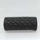 VERSACE Chain Shoulder Bag Leather Black Gold Auth 130260-5