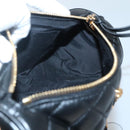 VERSACE Chain Shoulder Bag Leather Black Gold Auth 130261-20