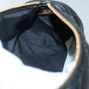 VERSACE Chain Shoulder Bag Leather Black Gold Auth 130261-21