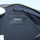 VERSACE Chain Shoulder Bag Leather Black Gold Auth 130262-19