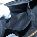 VERSACE Chain Shoulder Bag Leather Black Gold Auth 130262-22