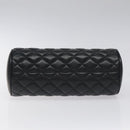 VERSACE Chain Shoulder Bag Leather Black Gold Auth 130264-5