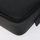 VERSACE Shoulder Bag Leather Black Gold Auth 130265-16