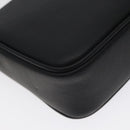 VERSACE Shoulder Bag Leather Black Gold Auth 130265-17