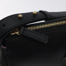 VERSACE Shoulder Bag Leather Black Gold Auth 130265-9