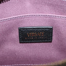 VERSACE Shoulder Bag Leather Black Gold Auth 130265-20