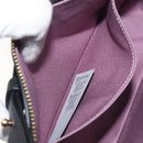 VERSACE Shoulder Bag Leather Black Gold Auth 130265-11