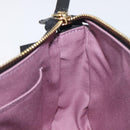 VERSACE Shoulder Bag Leather Black Gold Auth 130266-21