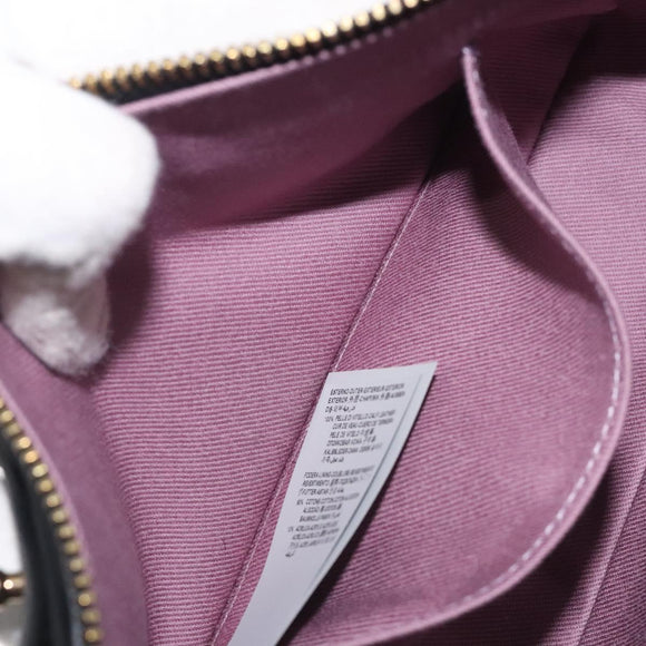 VERSACE Shoulder Bag Leather Black Gold Auth 130266