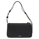 VERSACE Shoulder Bag Leather Black Gold Auth 130266-2