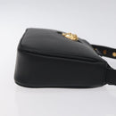 VERSACE Shoulder Bag Leather Black Gold Auth 130266-3
