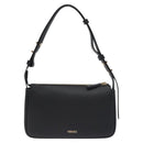 VERSACE Shoulder Bag Leather Black Gold Auth 130267-2