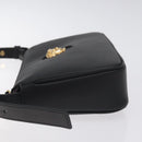 VERSACE Shoulder Bag Leather Black Gold Auth 130267-4