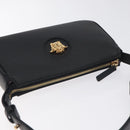 VERSACE Shoulder Bag Leather Black Gold Auth 130267-6