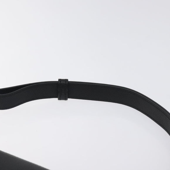 VERSACE Shoulder Bag Leather Black Gold Auth 130267