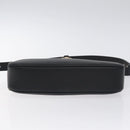 VERSACE Shoulder Bag Leather Black Gold Auth 130267-5