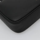 VERSACE Shoulder Bag Leather Black Gold Auth 130268-17