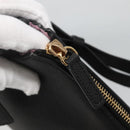 VERSACE Shoulder Bag Leather Black Gold Auth 130268-9