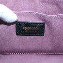 VERSACE Shoulder Bag Leather Black Gold Auth 130268-18