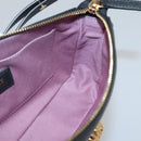 VERSACE Shoulder Bag Leather Black Gold Auth 130268-19