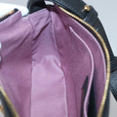 VERSACE Shoulder Bag Leather Black Gold Auth 130268-20