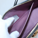 VERSACE Shoulder Bag Leather Black Gold Auth 130268-21