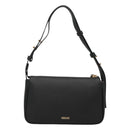 VERSACE Shoulder Bag Leather Black Gold Auth 130268-2