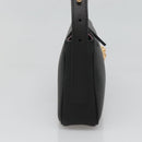 VERSACE Shoulder Bag Leather Black Gold Auth 130268-3