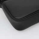 VERSACE Shoulder Bag Leather Black Gold Auth 130270-17