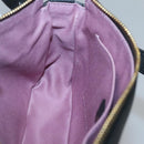 VERSACE Shoulder Bag Leather Black Gold Auth 130270-20