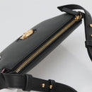 VERSACE Shoulder Bag Leather Black Gold Auth 130270-6