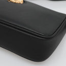 VERSACE Shoulder Bag Leather Black Gold Auth 130271-8