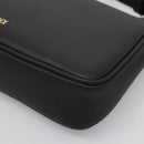 VERSACE Shoulder Bag Leather Black Gold Auth 130271-16