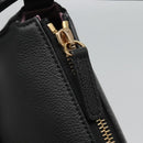 VERSACE Shoulder Bag Leather Black Gold Auth 130271-9