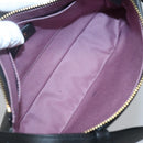 VERSACE Shoulder Bag Leather Black Gold Auth 130271-10